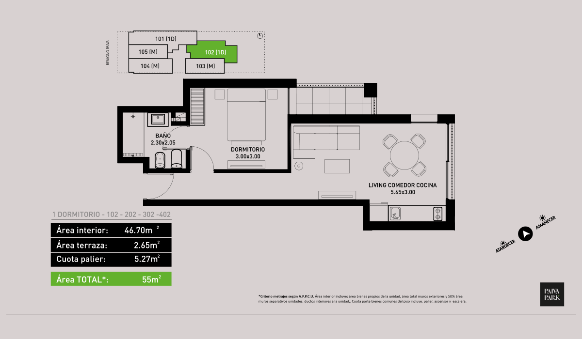 cuarta planta un dormitorio