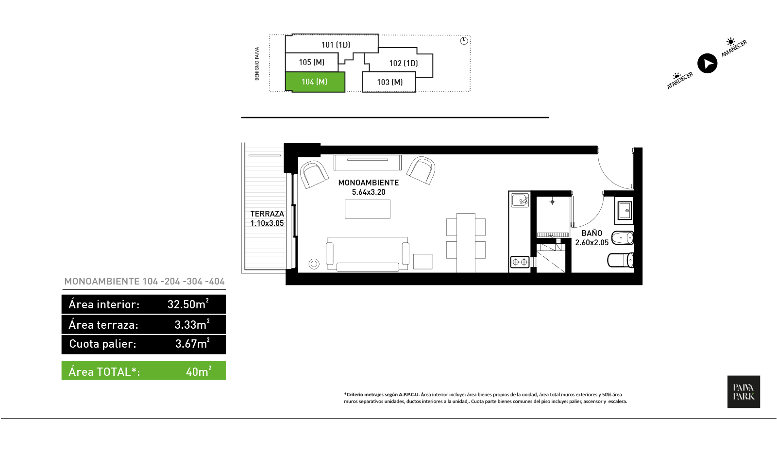 tercera planta monoambiente
